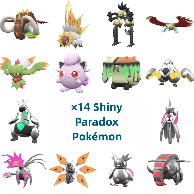 6IV Shiny Paradox Pokemon Pack, perfect stats, fast delivery