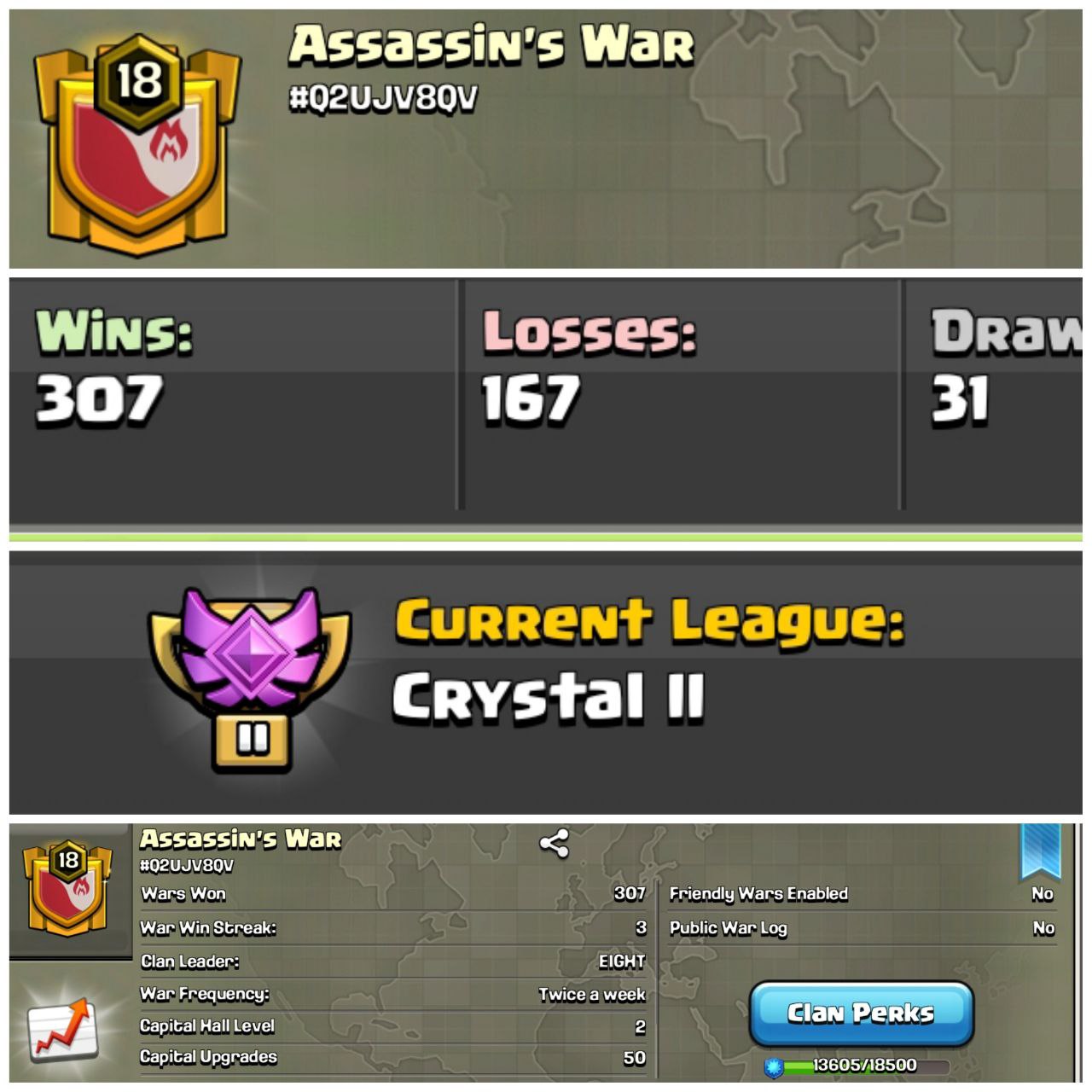 Lvl-18 -- Assassin's War -- { 2:1 Positive Log } -- Crystal 2 -- Lvl-18 -- Brilliant and Superb Name And League