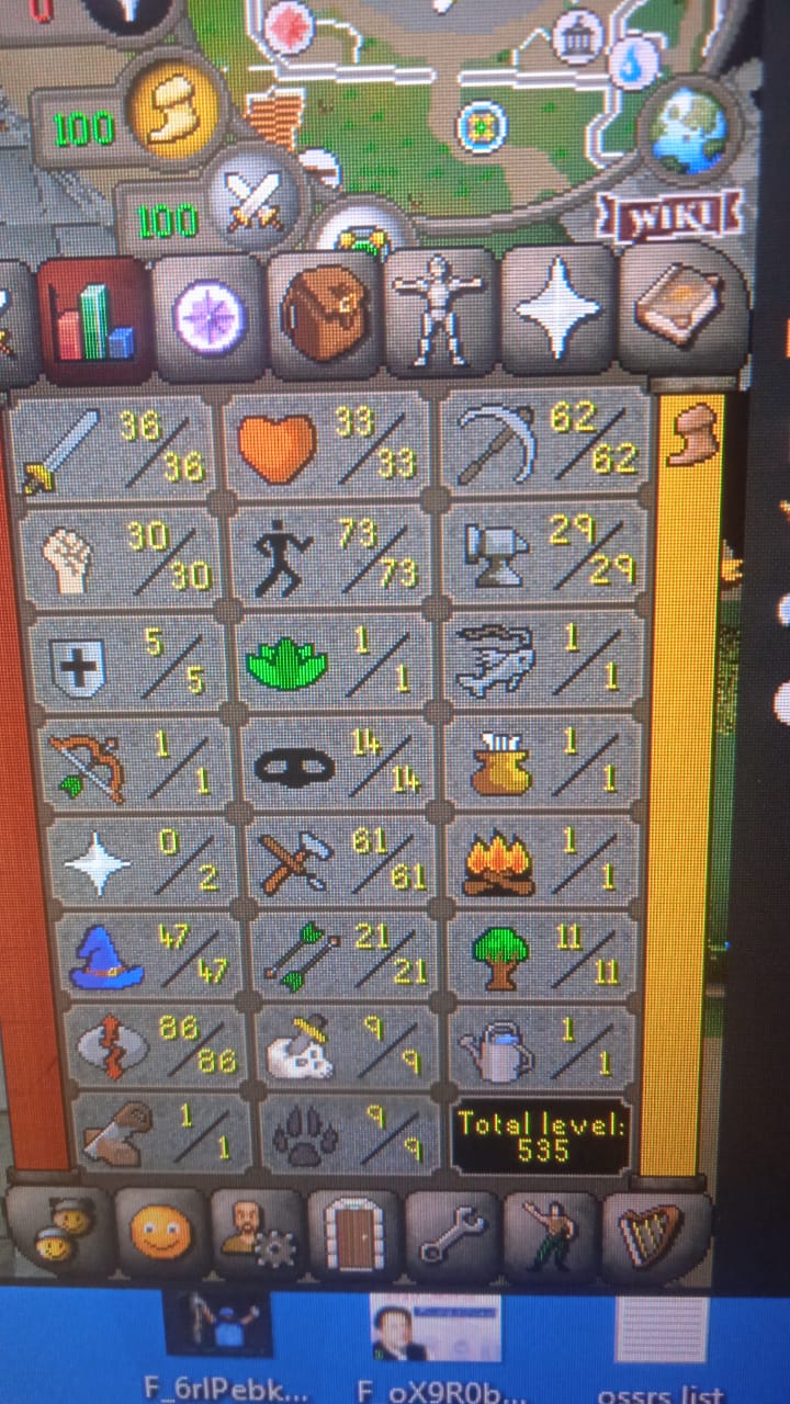 OSRS Old School Account 86rc 73agility Blood rc account 